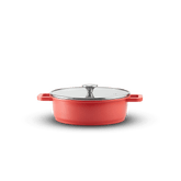 Cacerola CINCO By Lamex 24 Cm Roja De Aluminio Fundido